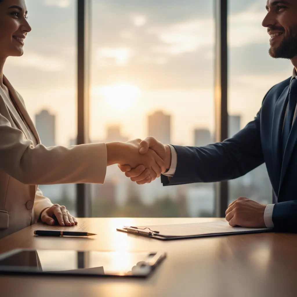 Three legal professionals at a conference table with law books and a gavel, representing a Houston truck accident lawyer consultation