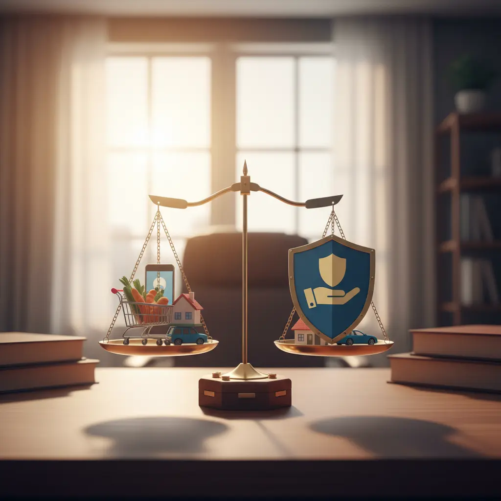 Scales of justice balancing consumer goods and a protection shield representing the surge in consumer protection lawsuits in 2026